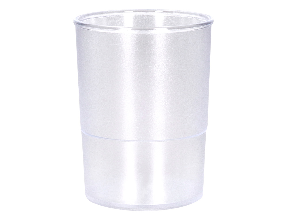 CUBILETE PORTALAPICES Q-CONNECT TRANSPARENTE PLASTICO DIAMETRO 75 MM ALTO 100 MM
