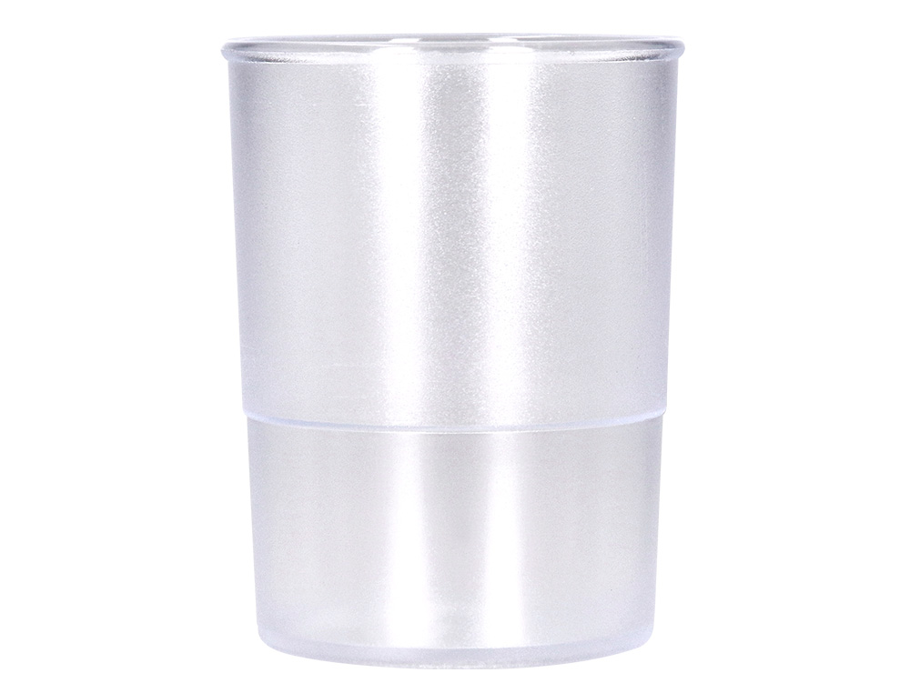 CUBILETE PORTALAPICES Q-CONNECT TRANSPARENTE PLASTICO DIAMETRO 75 MM ALTO 100 MM