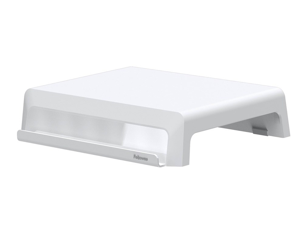 SOPORTE FELLOWES PARA MONITOR BREYTA 3 AJUSTES DE ALTURA HASTA 30 KG 100% RECICLABLE 350X300X80/118/155 MM BLANCO