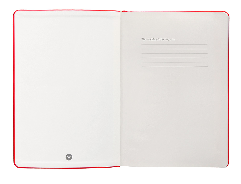 CUADERNO CON GOMILLA ANTARTIK NOTES TAPA DURA A5 HOJAS LISAS ROJO 100 HOJAS 80 GR FSC