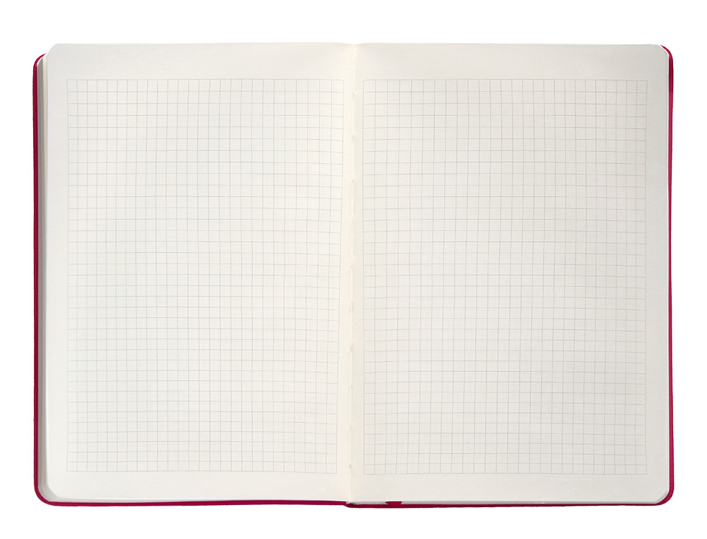 CUADERNO CON GOMILLA ANTARTIK NOTES TAPA DURA A5 HOJAS CUADRICULA BURDEOS 100 HOJAS 80 GR FSC