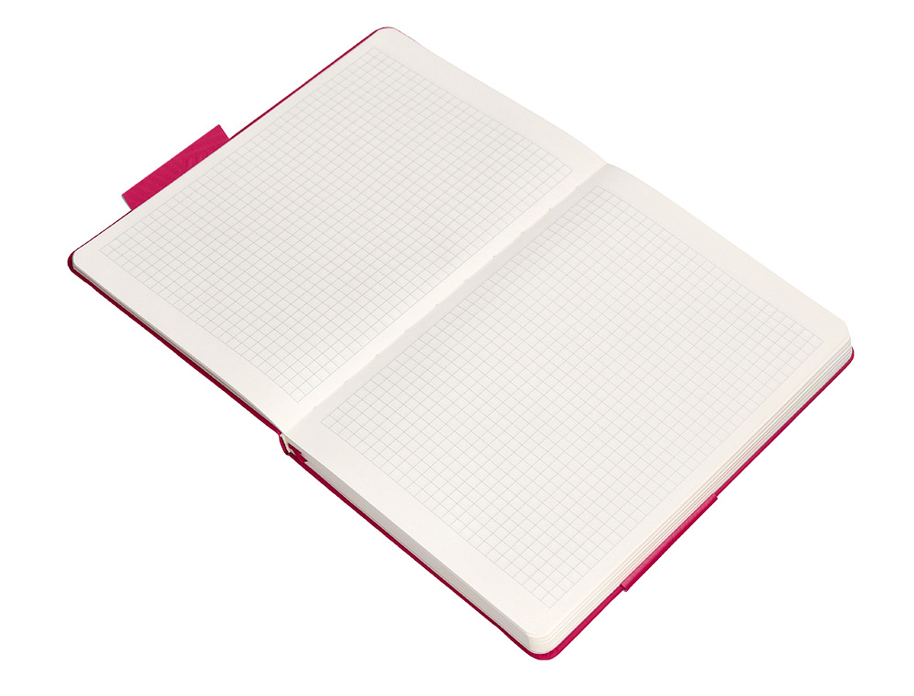 CUADERNO CON GOMILLA ANTARTIK NOTES TAPA DURA A5 HOJAS CUADRICULA BURDEOS 100 HOJAS 80 GR FSC