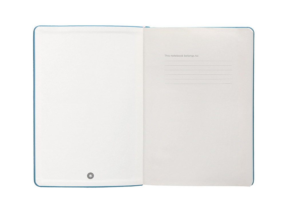 CUADERNO CON GOMILLA ANTARTIK NOTES TAPA DURA A4 HOJAS PUNTOS AZUL CLARO 100 HOJAS 80 GR FSC