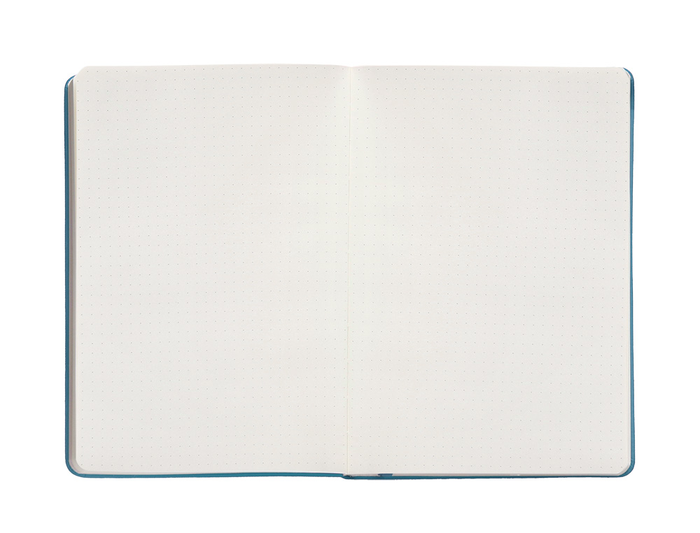 CUADERNO CON GOMILLA ANTARTIK NOTES TAPA DURA A4 HOJAS PUNTOS AZUL CLARO 100 HOJAS 80 GR FSC
