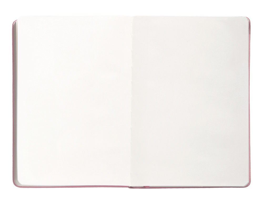 CUADERNO CON GOMILLA ANTARTIK NOTES TAPA DURA A5 HOJAS LISAS ROSA PASTEL 100 HOJAS 80 GR FSC