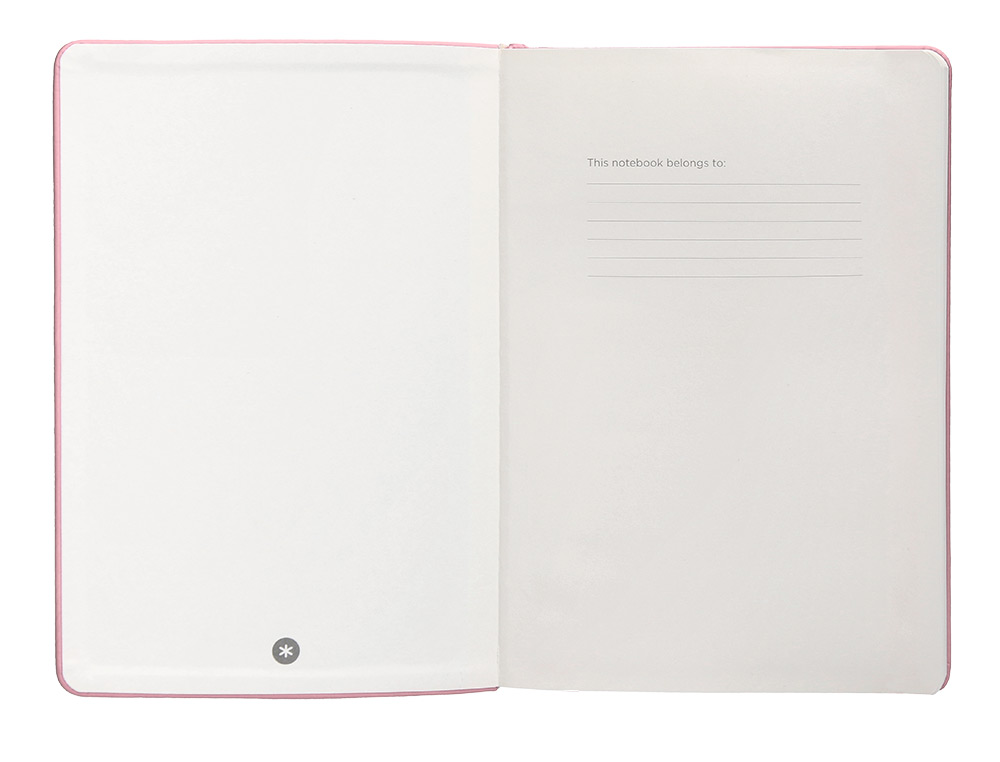 CUADERNO CON GOMILLA ANTARTIK NOTES TAPA DURA A5 HOJAS LISAS ROSA PASTEL 100 HOJAS 80 GR FSC