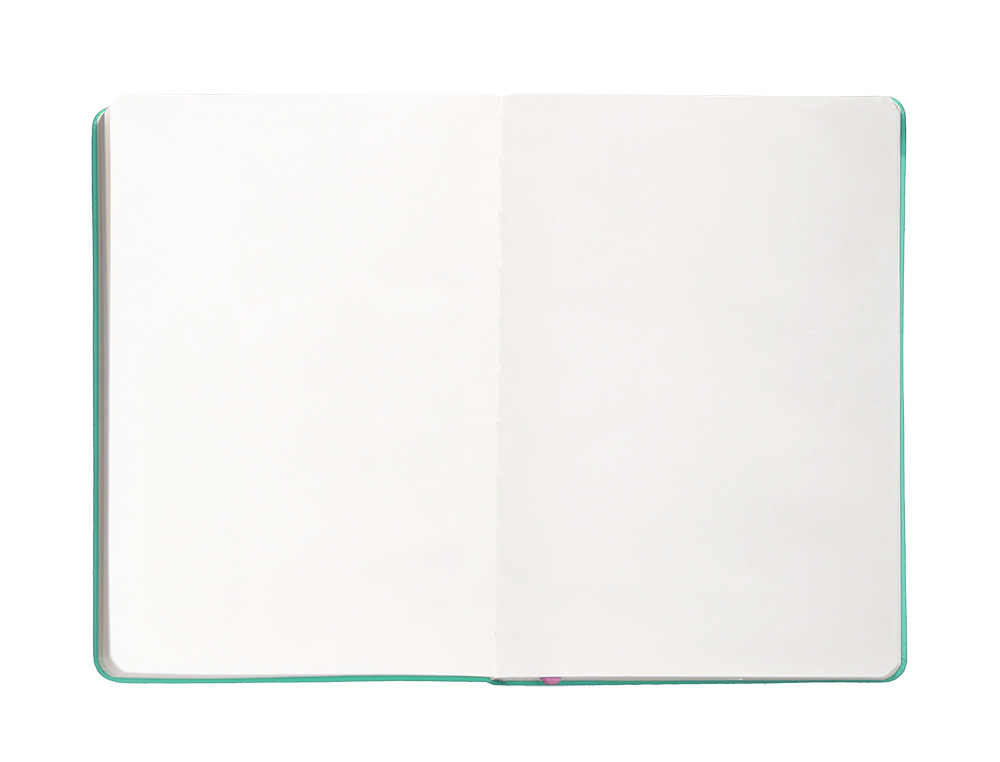 CUADERNO CON GOMILLA ANTARTIK NOTES TAPA DURA A4 HOJAS LISAS ROSA Y TURQUESA 100 HOJAS 80 GR FSC