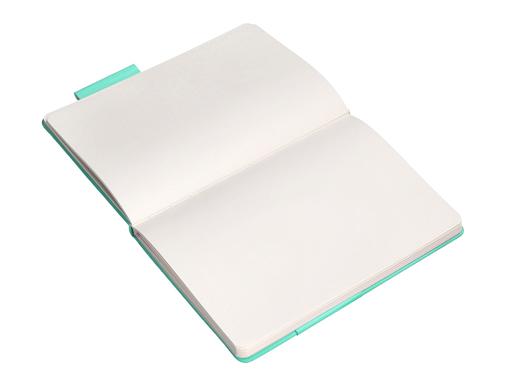 CUADERNO CON GOMILLA ANTARTIK NOTES TAPA DURA A4 HOJAS LISAS ROSA Y TURQUESA 100 HOJAS 80 GR FSC