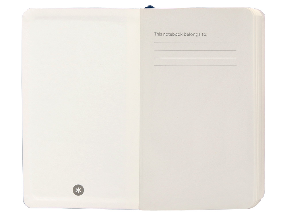 CUADERNO CON GOMILLA ANTARTIK NOTES TAPA BLANDA A6 HOJAS LISAS AZUL MARINO 100 HOJAS 80 GR FSC