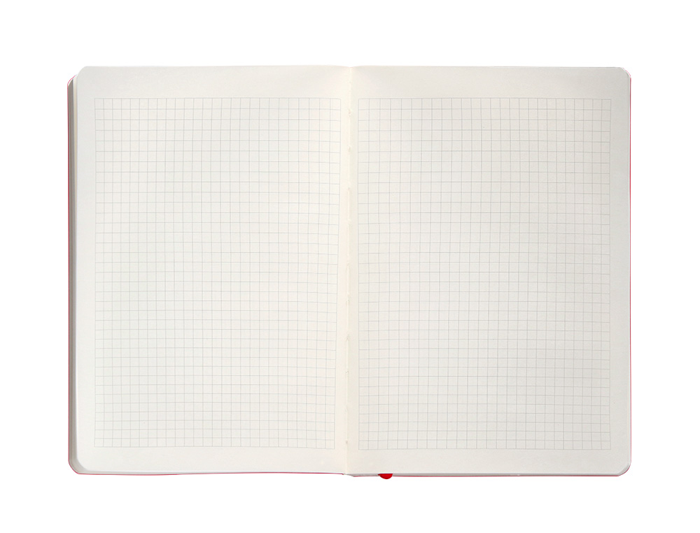 CUADERNO CON GOMILLA ANTARTIK NOTES TAPA BLANDA A5 HOJAS CUADRICULA ROJO 80 HOJAS 80 GR FSC