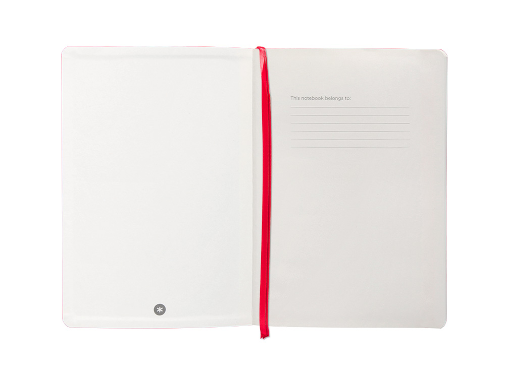 CUADERNO CON GOMILLA ANTARTIK NOTES TAPA BLANDA A5 HOJAS CUADRICULA ROJO 80 HOJAS 80 GR FSC