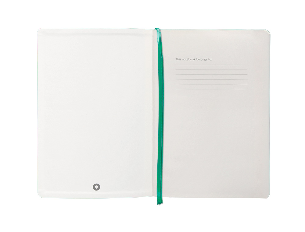 CUADERNO CON GOMILLA ANTARTIK NOTES TAPA BLANDA A5 HOJAS PUNTOS TURQUESA 80 HOJAS 80 GR FSC