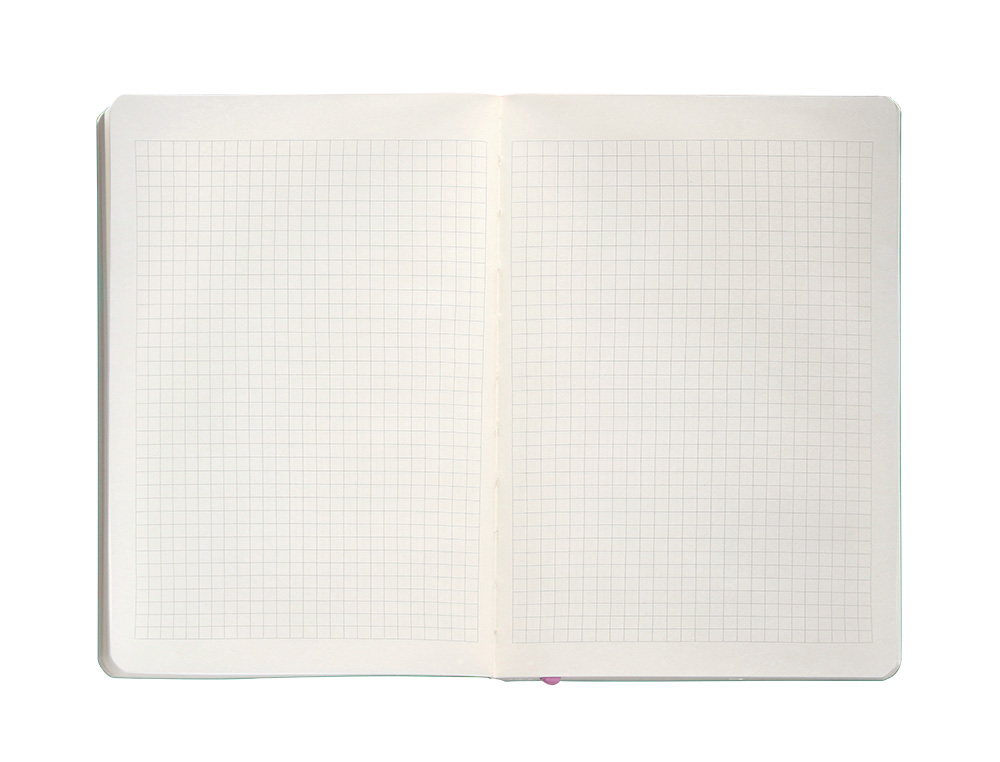 CUADERNO CON GOMILLA ANTARTIK NOTES TAPA BLANDA A5 HOJAS CUADRICULA ROSA Y TURQUESA 80 HOJAS 80 GR FSC