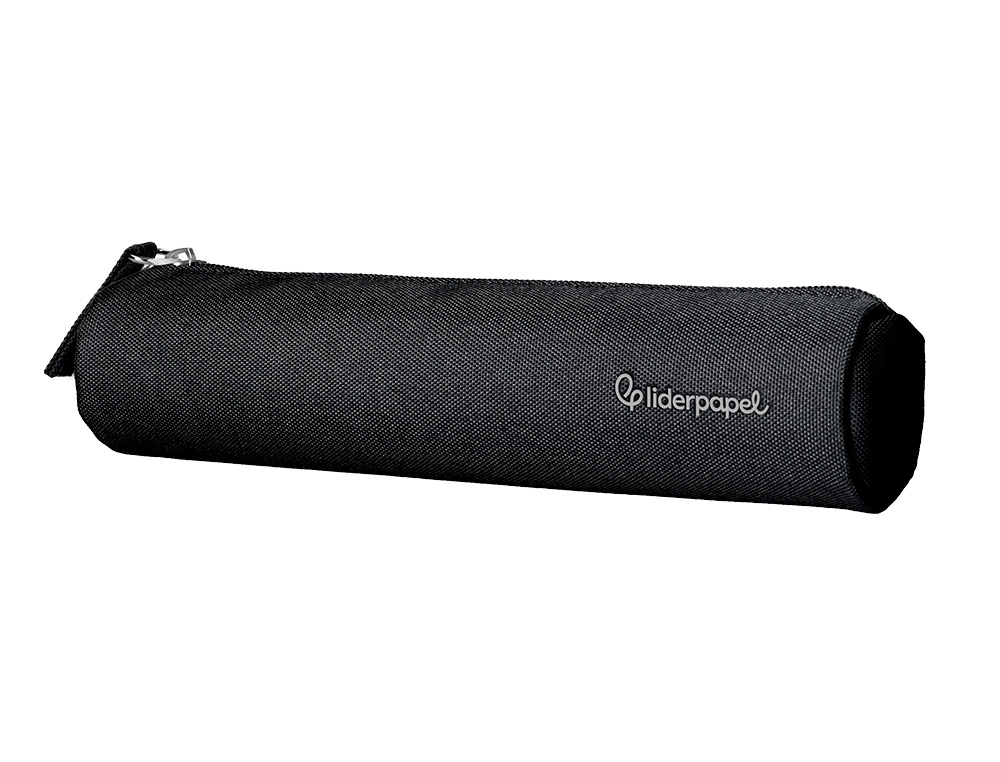 ESTUCHE PORTATODO LIDERPAPEL SLIM CILINDRICO 220X45MM NEGRO