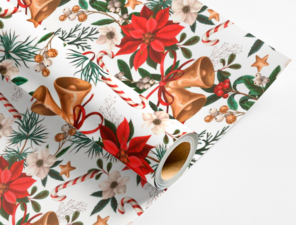 PAPEL DE REGALO LIDERPAPEL NAVIDAD ROLLO ANCHO 70 CM LONGITUD 2 MT GRAMAJE 60 GR DISEOS SURTIDOS C-2024