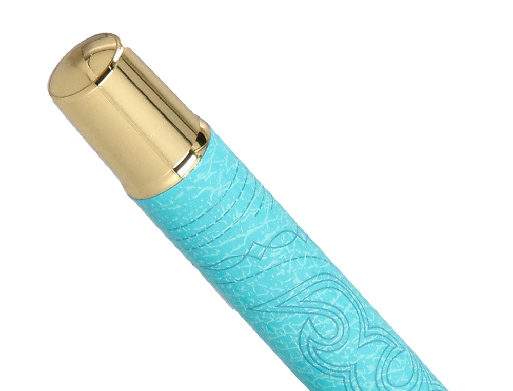 ROLLER BELIUS WILD WEST ALUMINIO COLOR TURQUESA DORADO TINTA COLOR NEGRO CAJA DE DISEO