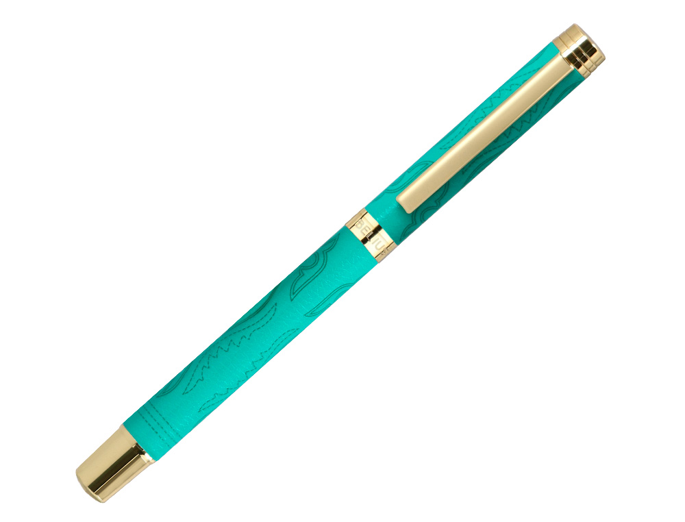 ROLLER BELIUS WILD WEST ALUMINIO COLOR VERDE DORADO TINTA COLOR NEGRO CAJA DE DISEO