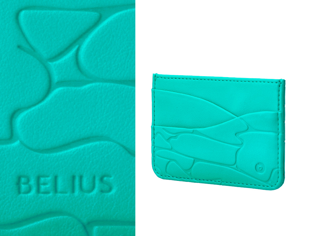 BOLIGRAFO Y WALLET BELIUS COCKTAILS MOJITO ALUMINIO VERDE PLATEADO RELIEVE TINTA COLOR AZUL CAJA DE DISEÑO