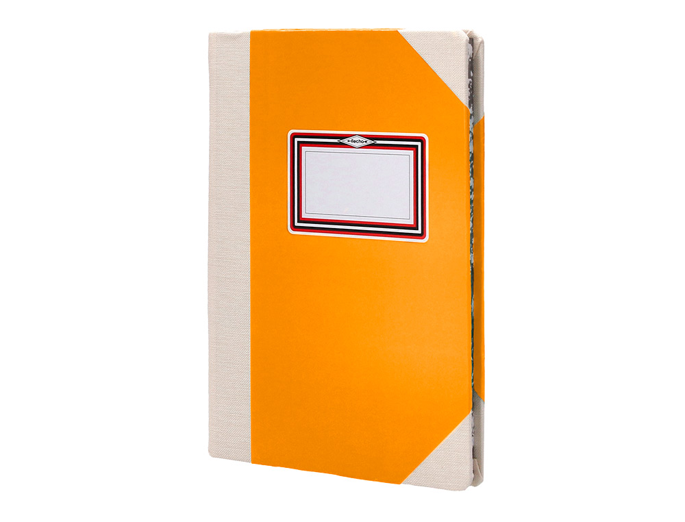 LIBRO CARTONE COSIDO FERNANDES FLECHA DIN A4+ RAYADO HORIZONTAL 50 HOJAS 100 GR NARANJA