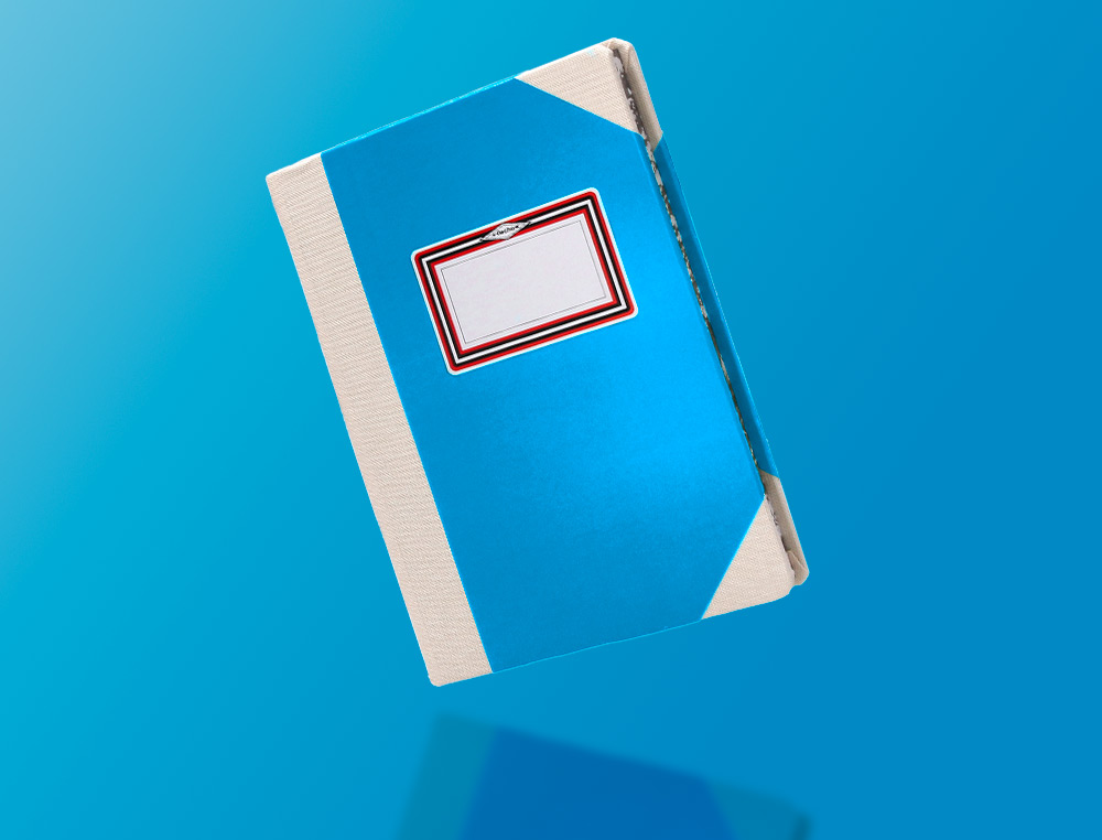 LIBRO CARTONE COSIDO FERNANDES FLECHA DIN A5+ LISO 50 HOJAS 100 GR AZUL