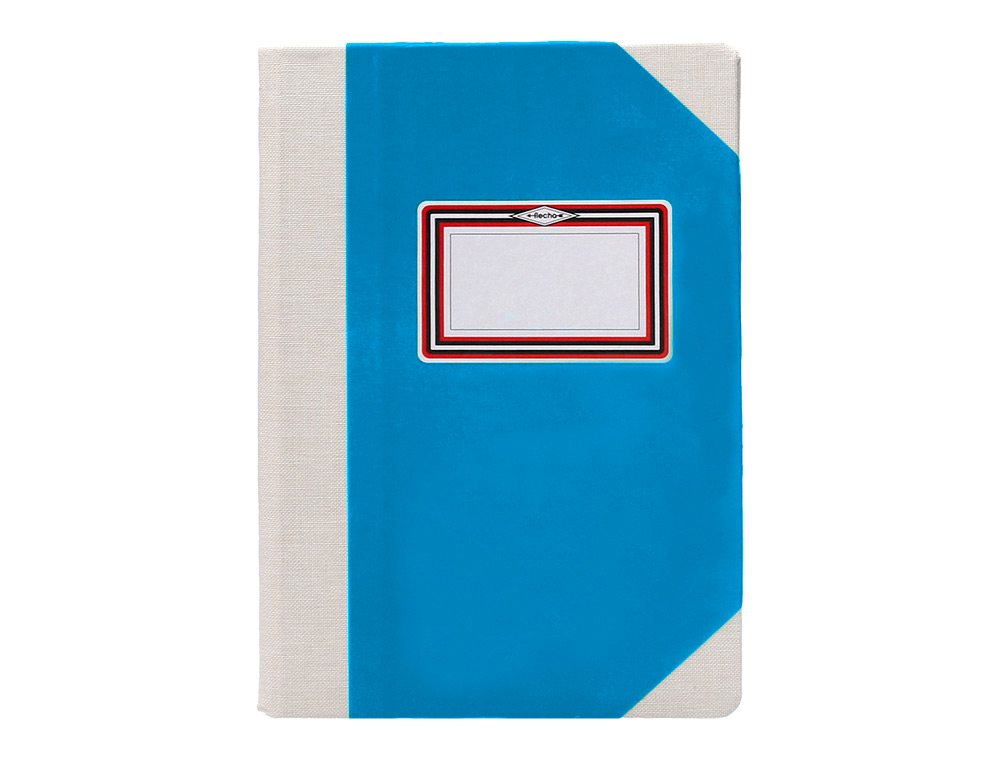 LIBRO CARTONE COSIDO FERNANDES FLECHA DIN A5+ LISO 50 HOJAS 100 GR AZUL