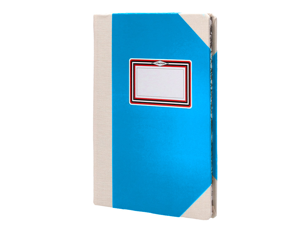 LIBRO CARTONE COSIDO FERNANDES FLECHA DIN A5+ LISO 50 HOJAS 100 GR AZUL