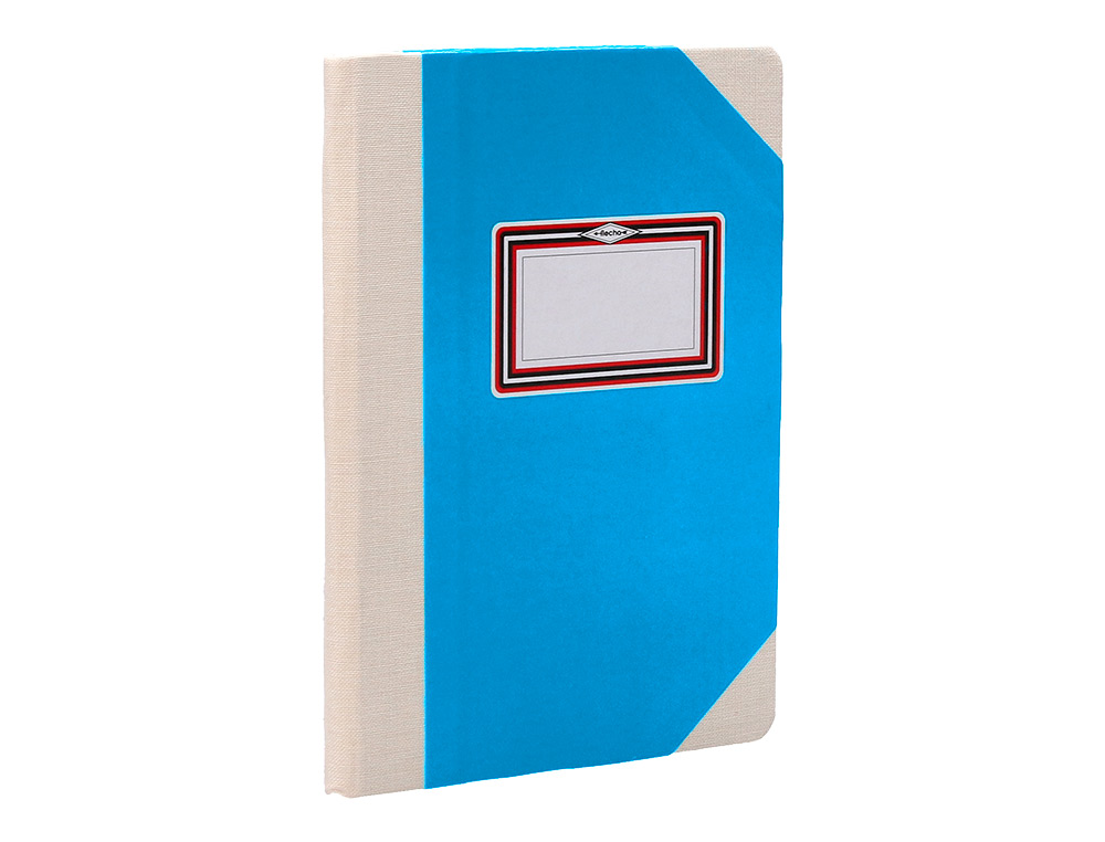 LIBRO CARTONE COSIDO FERNANDES FLECHA DIN A5+ LISO 50 HOJAS 100 GR AZUL