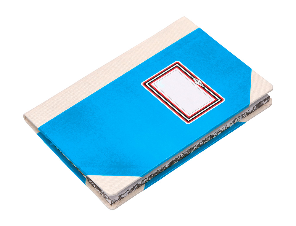 LIBRO CARTONE COSIDO FERNANDES FLECHA DIN A5+ LISO 50 HOJAS 100 GR AZUL