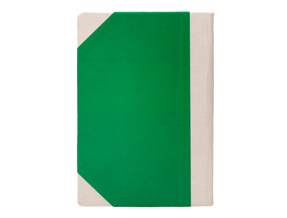LIBRO CARTONE COSIDO FERNANDES FLECHA DIN A5+ RAYADO HORIZONTAL 50 HOJAS 100 GR VERDE