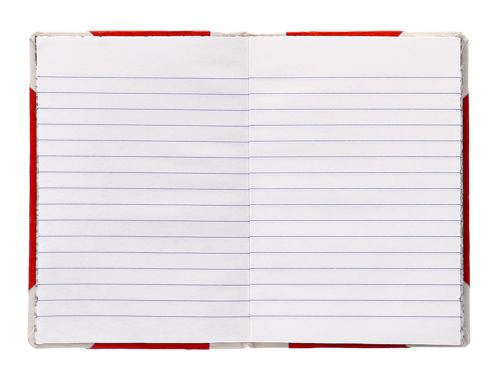 LIBRO CARTONE COSIDO FERNANDES FLECHA DIN A6+ RAYADO HORIZONTAL 50 HOJAS 100 GR AZUL