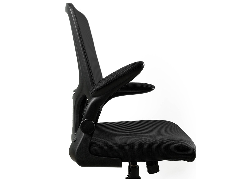 SILLA Q-CONNECT OFICINA ALBA MALLA BASE METALICA ALT MAX 1110 ANC 610 PROF 580 RUEDAS PREMIUM COLOR NEGRO