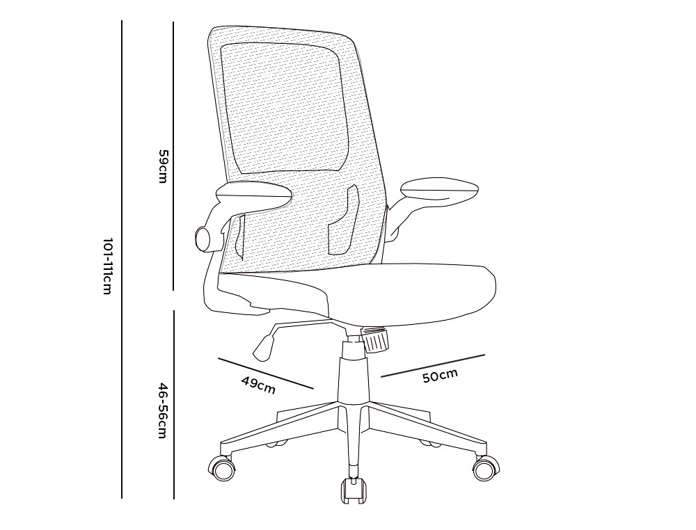 SILLA Q-CONNECT OFICINA ALBA MALLA BASE METALICA ALT MAX 1110 ANC 610 PROF 580 RUEDAS PREMIUM COLOR NEGRO