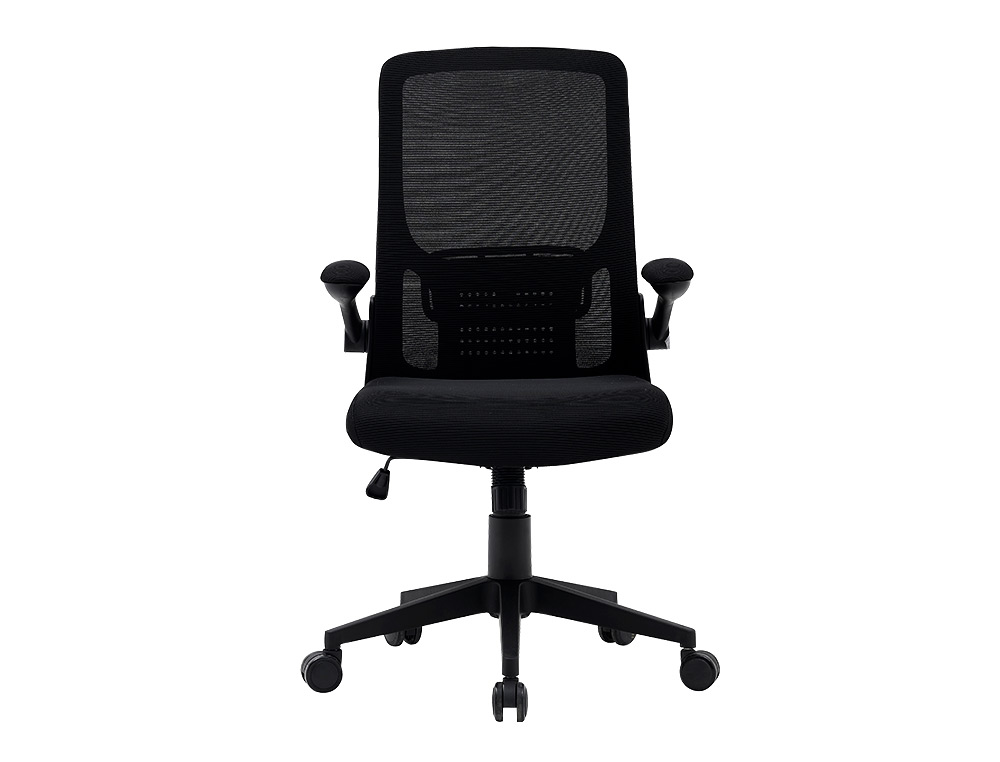 SILLA Q-CONNECT OFICINA ALBA MALLA BASE METALICA ALT MAX 1110 ANC 610 PROF 580 RUEDAS PREMIUM COLOR NEGRO