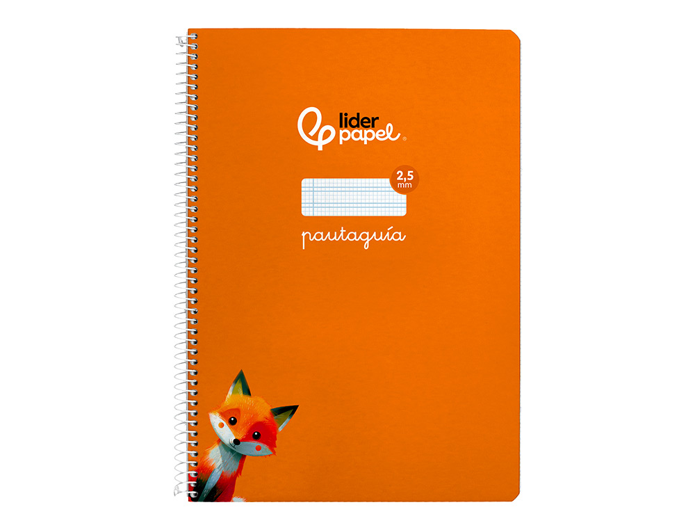 CUADERNO ESPIRAL LIDERPAPEL A4 PAUTAGUIA TAPA BLANDA 80H 75 GR CUADRO PAUTADO 2,5MM COLOR NARANJA