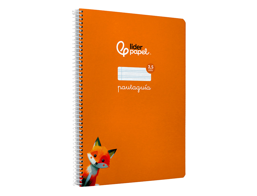CUADERNO ESPIRAL LIDERPAPEL A4 PAUTAGUIA TAPA BLANDA 80H 75 GR CUADRO PAUTADO 2,5MM COLOR NARANJA