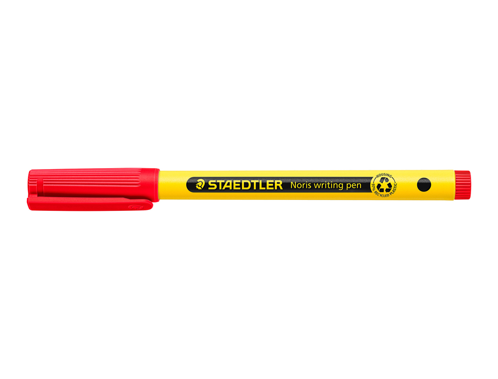 ROTULADOR STAEDTLER NORIS WRITING PEN 307 TINTA BASE DE AGUA PUNTA FINA TRAZO 0,6 MM ROJO