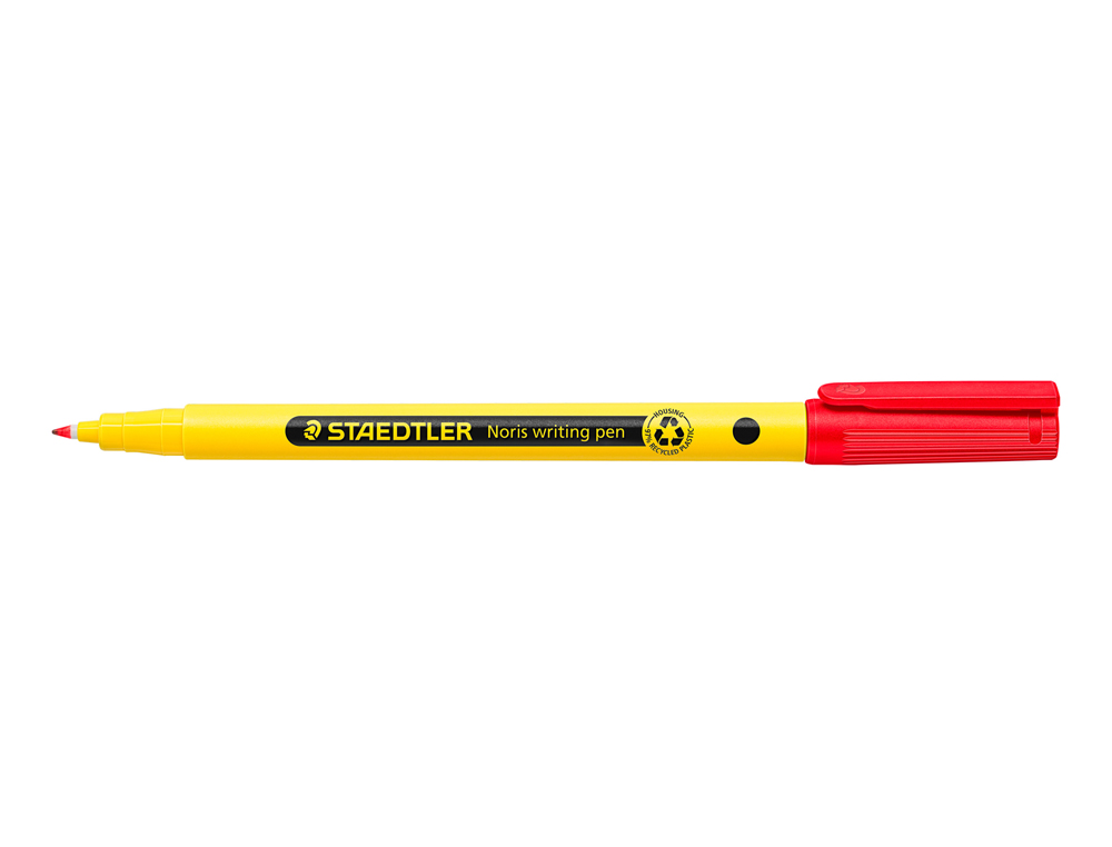 ROTULADOR STAEDTLER NORIS WRITING PEN 307 TINTA BASE DE AGUA PUNTA FINA TRAZO 0,6 MM ROJO