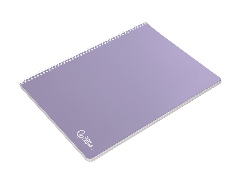 CUADERNO ESPIRAL LIDERPAPEL A4 SMART TAPA BLANDA 80H 75GR CUADRO 6 MM CON MARGEN COLORES SURTIDOS