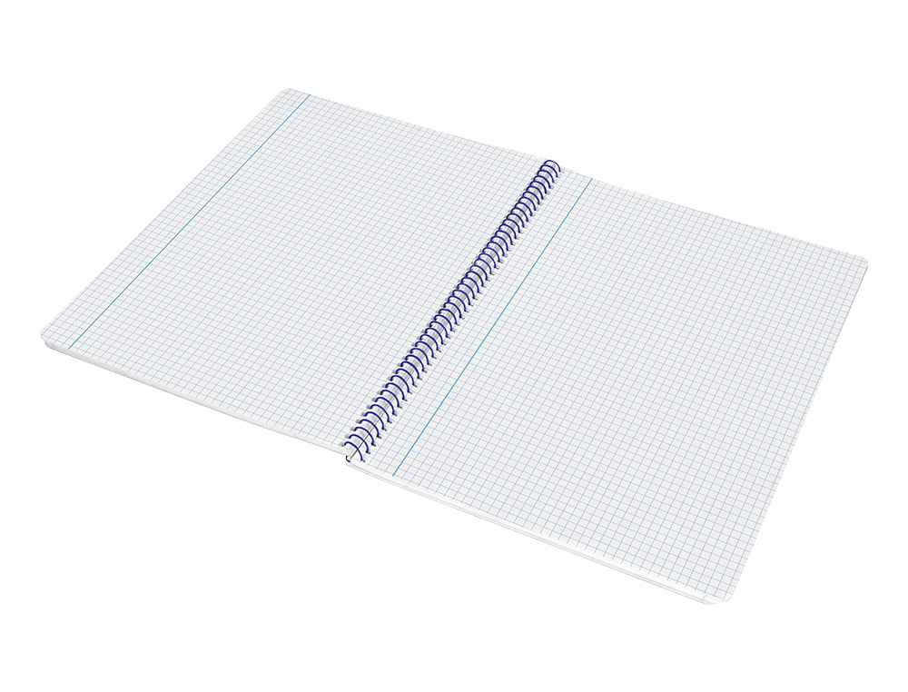 CUADERNO ESPIRAL LIDERPAPEL A4 SMART TAPA BLANDA 80H 75GR CUADRO 4MM CON MARGEN COLOR TURQUESA