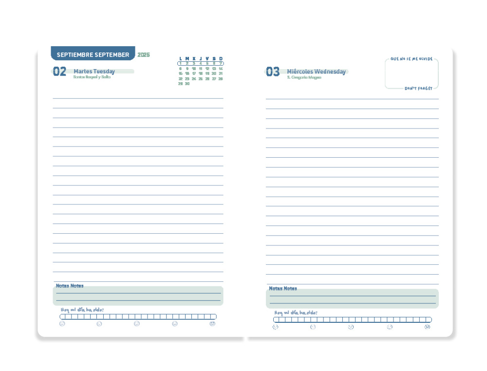 AGENDA ESCOLAR LIDERPAPEL 25-26 ESPIRAL BASIC ROJO DIA PAGINA A5 BILINGE PAPEL FSC 70 GR
