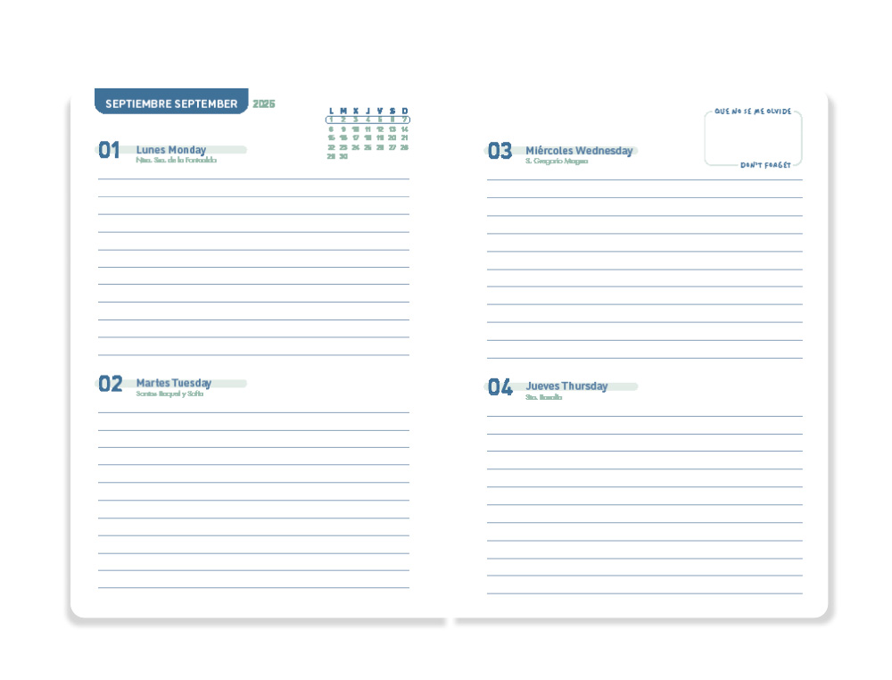 AGENDA ESCOLAR LIDERPAPEL 25-26 ESPIRAL BASIC ROSA 2 DIAS PAGINA A5 BILINGE PAPEL FSC 70 GR