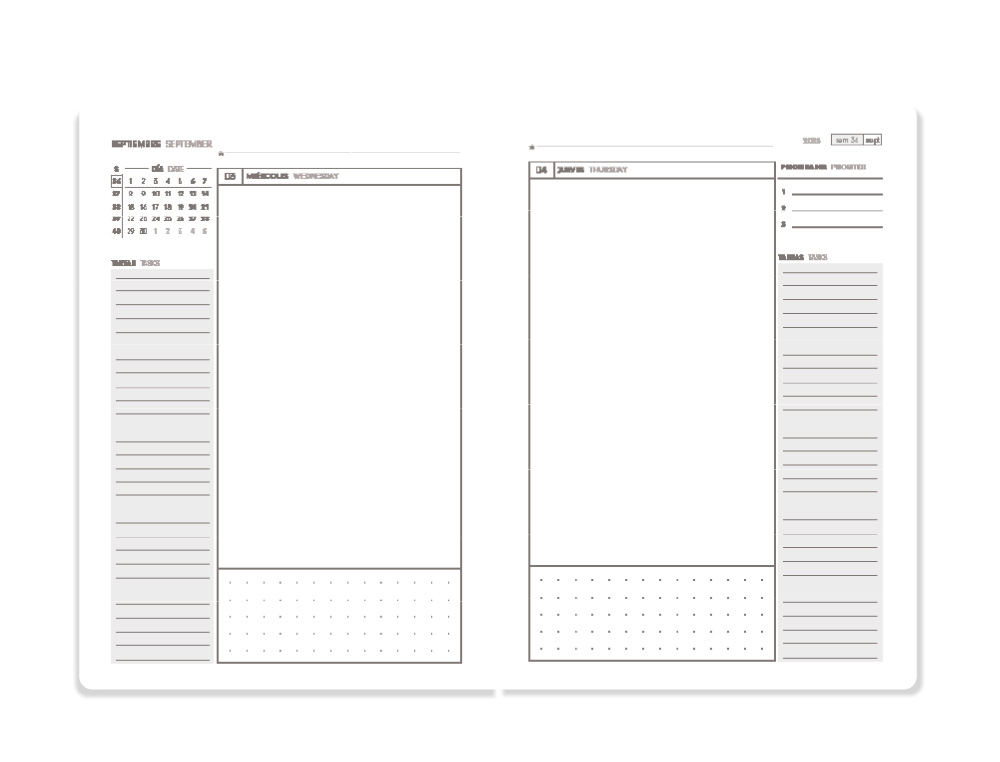 AGENDA ESCOLAR ANTARTIK 25-26 ESPIRAL ESSENTIALS MORADO DIA PAGINA A5 BILINGE PAPEL FSC 80 GR