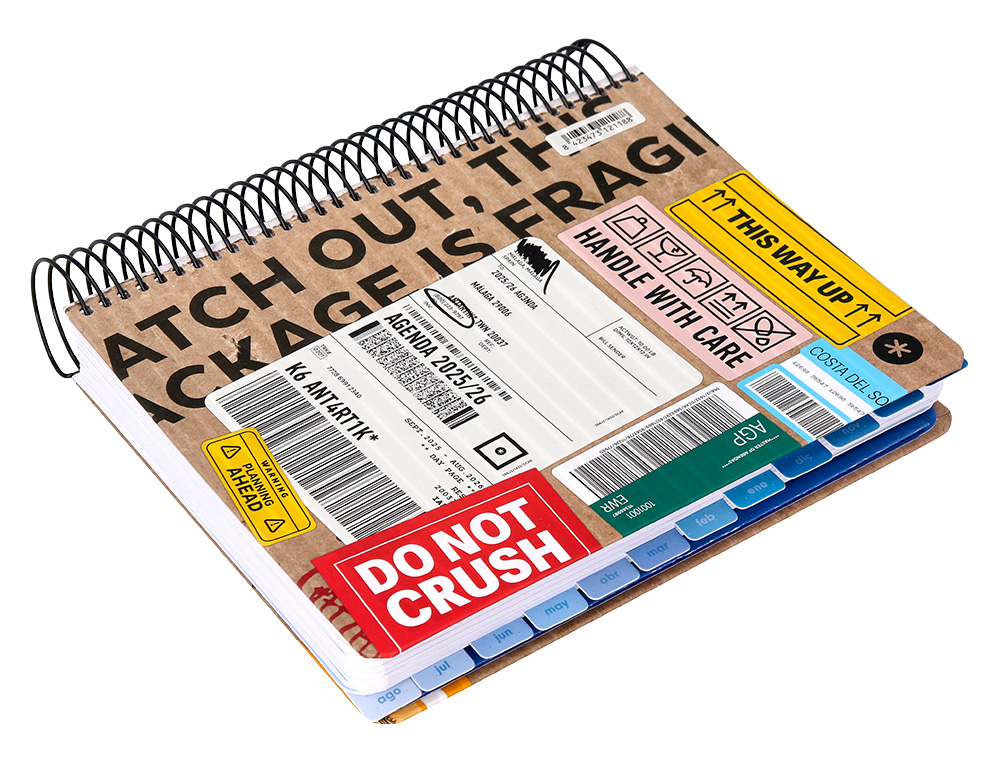 AGENDA ESCOLAR ANTARTIK 25-26 ESPIRAL CARGO DIA PAGINA A5 BILINGÜE PAPEL FSC 80 GR