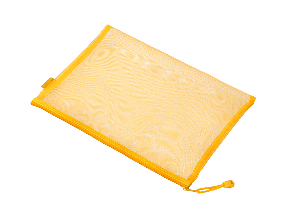 BOLSA ZIPPER BAG LIDERPAPEL POLIESTER TRANSPIRABLE MULTIUSOS DIN A5 AMARILLO