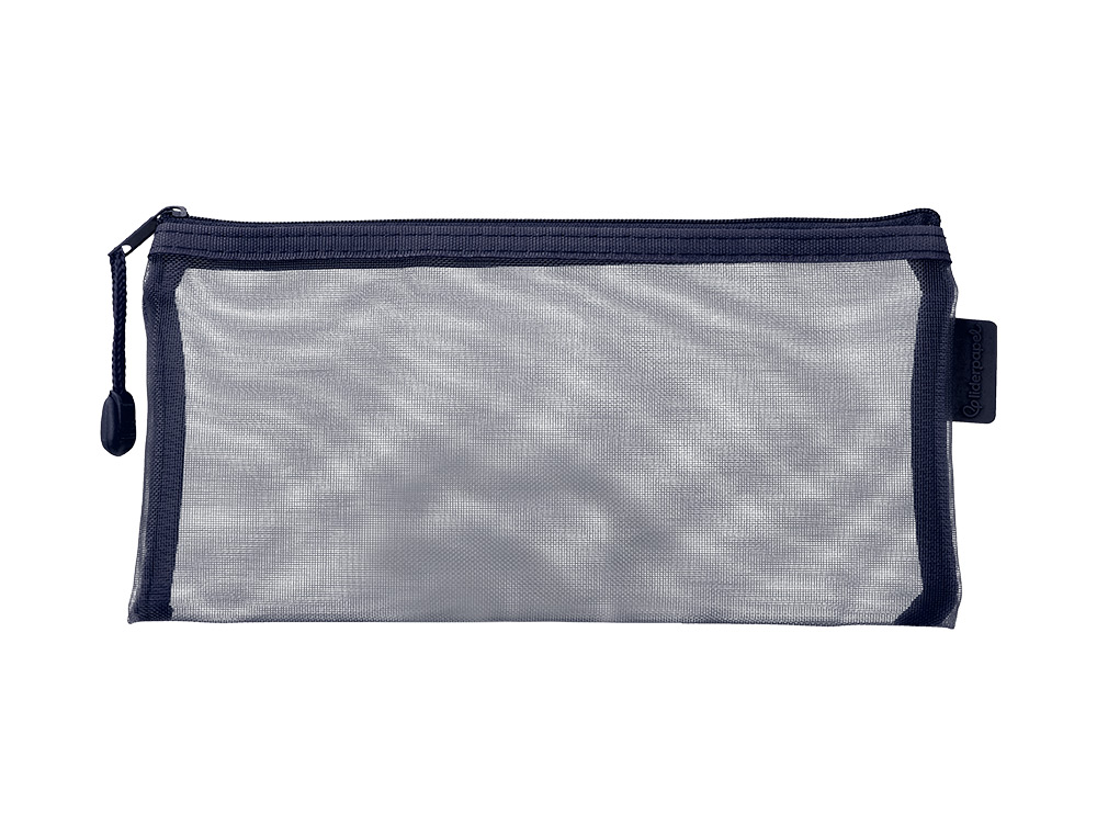 BOLSA ZIPPER BAG LIDERPAPEL POLIESTER TRANSPIRABLE MULTIUSOS TICKET 230X115 MM AZUL MARINO