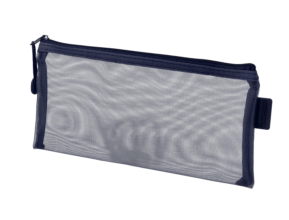 BOLSA ZIPPER BAG LIDERPAPEL POLIESTER TRANSPIRABLE MULTIUSOS TICKET 230X115 MM AZUL MARINO