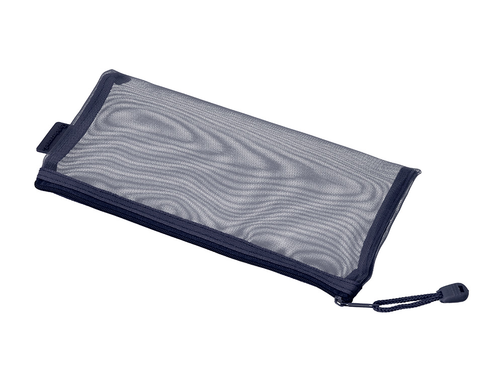 BOLSA ZIPPER BAG LIDERPAPEL POLIESTER TRANSPIRABLE MULTIUSOS TICKET 230X115 MM AZUL MARINO