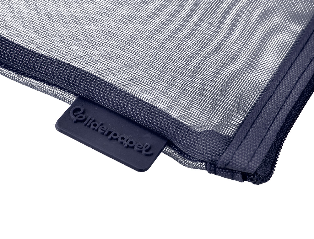 BOLSA ZIPPER BAG LIDERPAPEL POLIESTER TRANSPIRABLE MULTIUSOS TICKET 230X115 MM AZUL MARINO