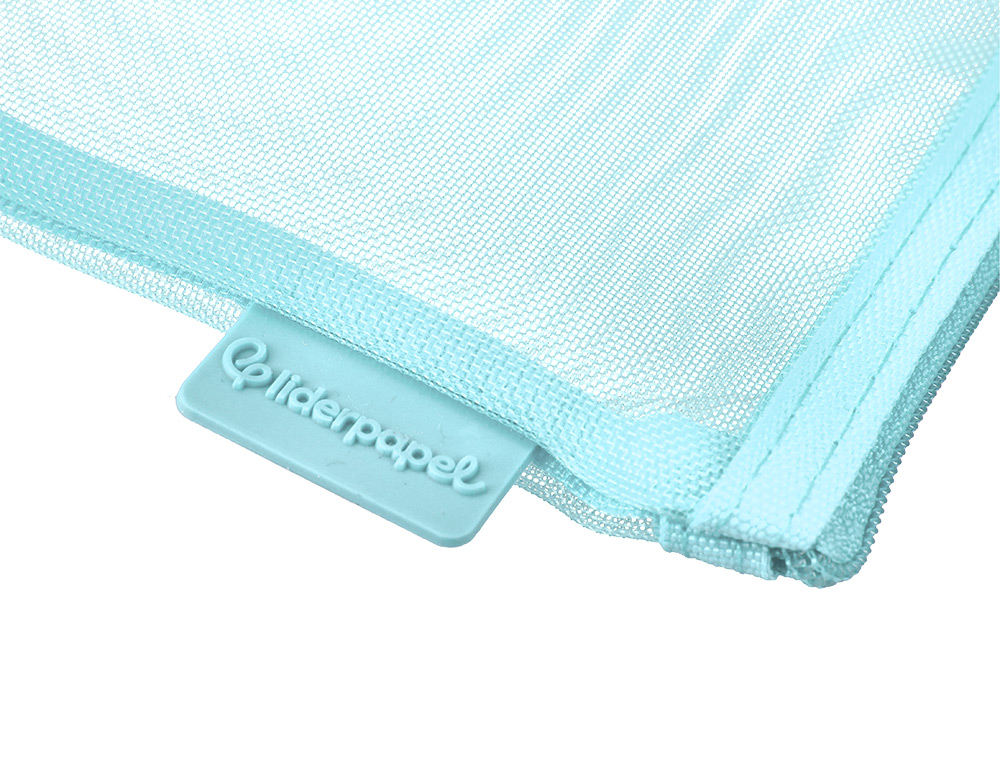 BOLSA ZIPPER BAG LIDERPAPEL POLIESTER TRANSPIRABLE MULTIUSOS DIN A6 AZUL PASTEL