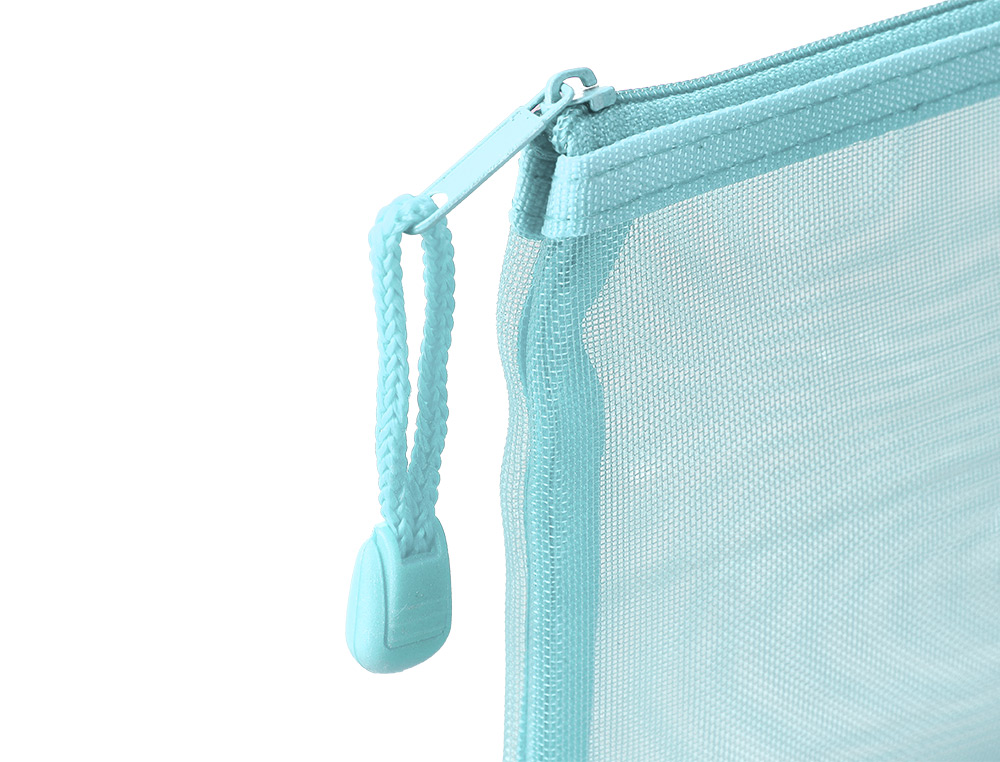 BOLSA ZIPPER BAG LIDERPAPEL POLIESTER TRANSPIRABLE MULTIUSOS DIN A6 AZUL PASTEL
